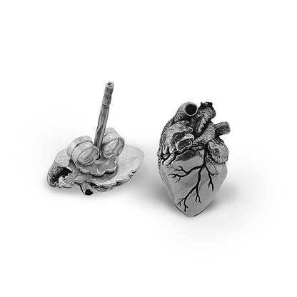 Orecchini Cuore Anatomico Argento