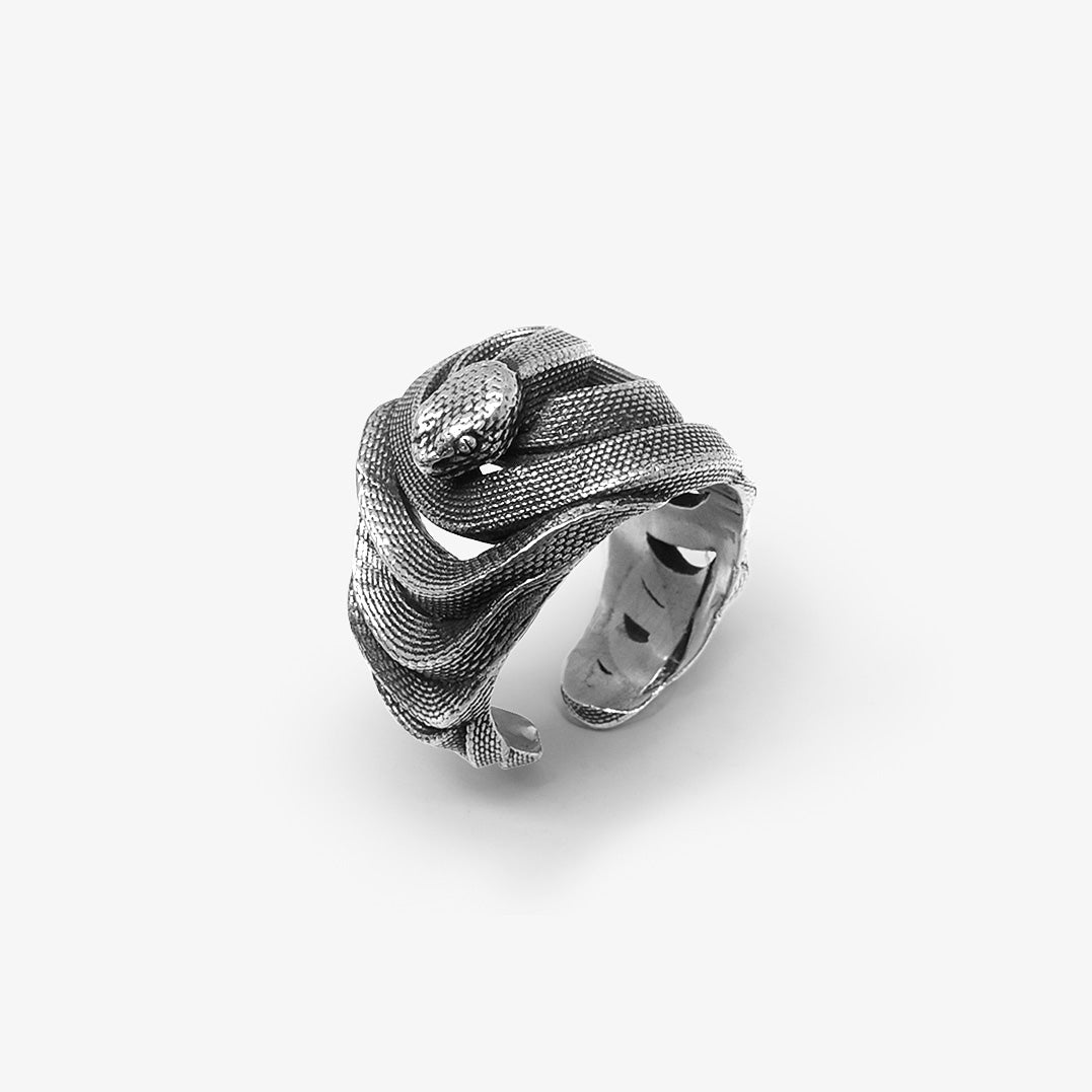 Anello Serpente Spirale Argento - Mama Schwaz